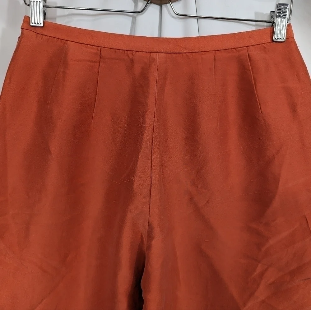 Ann Taylor Vintage Raw Silk Cropped Pants Sz M